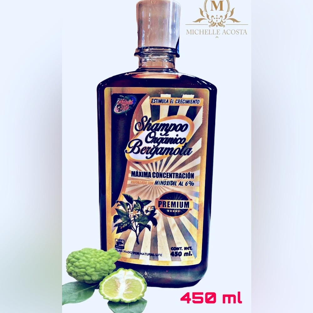 Shampoo Organico Bergamota, Minoxidil Hair Regrowth,Reactivates Hair Follicles